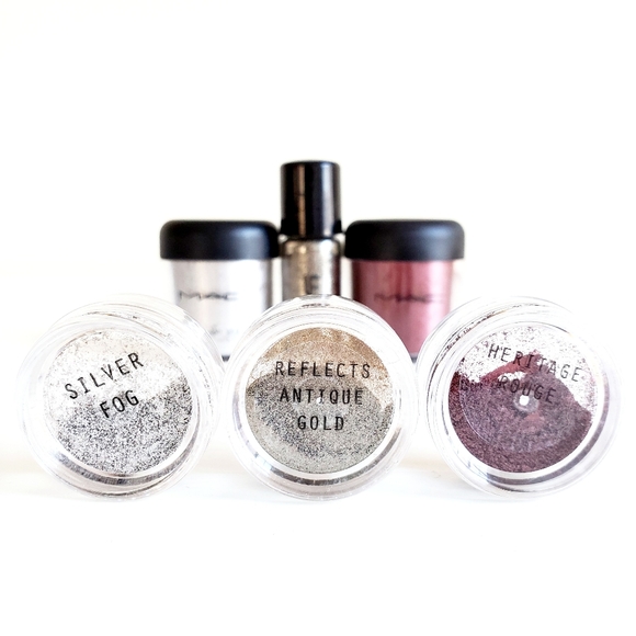 MAC Pigments Samples Set Silver Fog Heritage Rouge - Picture 1 of 3